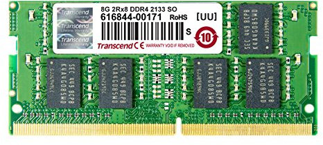 Transcend TS1GSH64V1H memoria 8GB DDR4 2133 SO-DIMM 2Rx8 512Mx8 CL15 1.2V