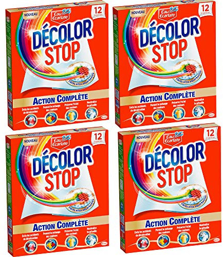 Decolor Stop Set mit 12 Entfärber-Tüchern, 4 Packungen