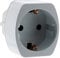 Zenitech - Adattatore Elettrico Maschio Francia Verso Femmina Schuko - Compatibilità Universale - Resistente Agli Urti e All'Usura - Normative Europee - Bianco - 5cm