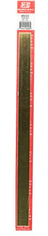 K&S K & S Precision Metals 8243 Brass Strip, 0.032 Thick x 3/4 Wide x 12 Long, 1 Piece, Made in The USA
