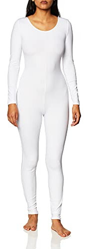 Capezio Damen Team Basic Langarm-Einteiler Ganzanzug, weiß, 38