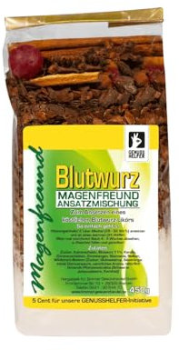Bremer Gewürzhandel Magenfreund Ansatzmischung Blutwurz, ohne künstliche Zutaten, Likör selber machen, Blutwurzlikör, 450g