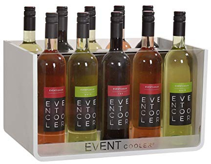 EVENT COOLER VARIO 10, doppeltes Sichtfenster, stromloser Weinkhler, Flaschenkhler - weiss