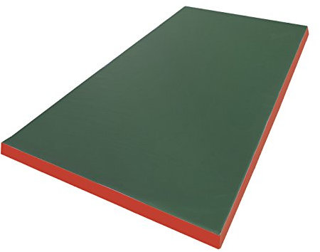 NiroSport Turnmatte 200 x 100 x 8 cm Grün/Rot MADE IN GERMANY Weichbodenmatte Gymnastikmatte Fitnessmatte & Yogamatte Spielmatte für Kinderzimmer