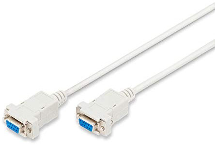 DIGITUS Null-modem Cavo - D-Sub 9 a D-Sub 9 - femmina a femmina - 3 m cavo - Beige