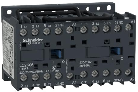 Schneider Electric TeSys K reversing contactor - 3P - AC-3 = 440 V 6 A - 1 NC - 24 V AC coil