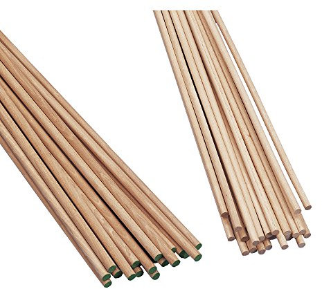 Rayher Hobby 6411100 Baguettes Rondes en hêtre 4 mm x 1 m
