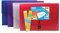 Tiger Faltmappe, DIN-A4-Format, 13 Fächer, Plastik, Gummiband-Verschluss Originalverpackung Black/Blue/Clear/Purple