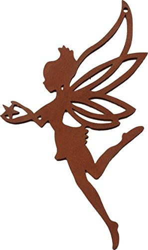 ARTTEC Design Elfe mit Stern - Anhänger (groß, Edelrost)