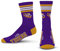 For Bare Feet Herren NCAA 4-Streifen Deuce Crew Socken, LSU Tigers, Größe M (38-44)
