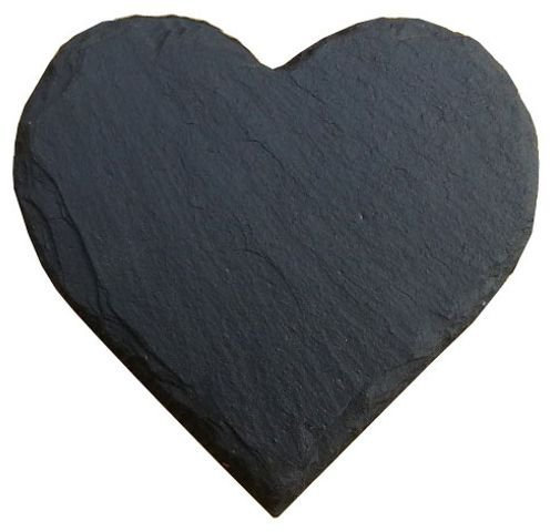 Schieferei – Schieferherzen zum Beschriften mit und ohne Lochung erhältlich – 10x Dekoherzen aus Schiefer für Platzkarten, Geschenkanhänger & Tischdeko – ideal für Hochzeiten & andere Events (8x8 cm)