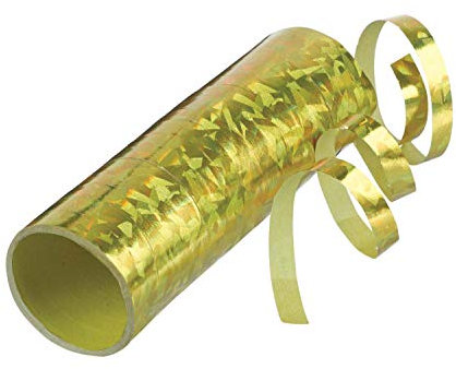 C. Riethmüller NEU Luftschlange Holographie Gold, 7 mm x 4 m