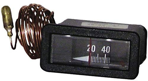 Termometro rettangolare - da 20° a +120°C - l 64mm x h 31mm cap 1500