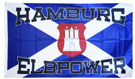 Flaggenfritze® Fanflagge Hamburg Elbpower 90x150cm