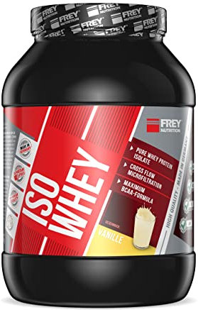 FREY Nutrition ISO WHEY (Vanille, 750 g) Trägt zur Muskelzunahme und zum Muskelerhalt bei, Natriumarm, laktose- und zuckerfrei, Über 25% iger BCAA-Anteil, Made in Germany