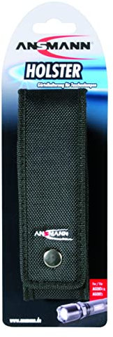 ANSMANN Holster Aufbewahrungstasche für Taschenlampen Agent 4 & Agent 5 (Big Holster) mit sicherem Druckknopf, Gürtelclip, Ideal für Klettern, Wandern, Sport, Nachtschicht, etc.