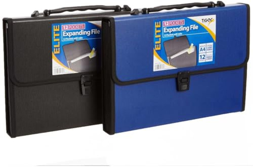 Tiger Elite Heavy Duty Expandable File A4 12 Pocket Assorted - Color: None