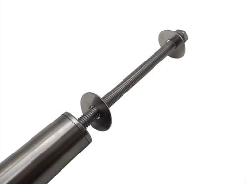 Turnstange Ø 70-170 cm, 3 mm Wandstärke, Edelstahl Reckstange, Kletterstange, Klimmzugstange (Silber, 100cm)