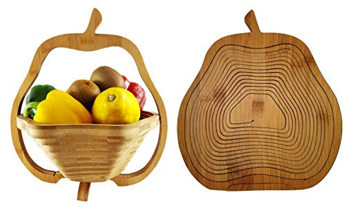 Obstkorb Birne - wunderschöner Klappkorb 30 x 30 cm Faltkorb Holzkorb Korb Schale zusammenklappbar 30x30cm, Osterkorb Osternest Osterkörbchen