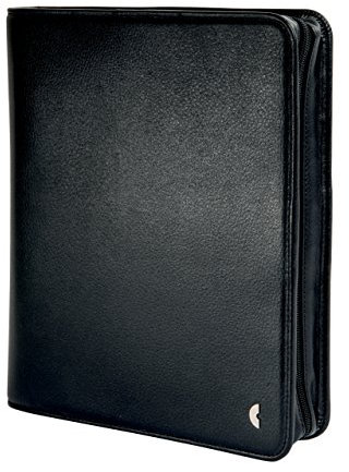 Chronoplan 50163 nachfüllbarer Terminplaner / Organizer / Terminkalender Mappe aus Kunstleder (Format A5 (220 x 275 mm) mit Reißverschluss, Ringbuch, ohne Kalendarium) schwarz