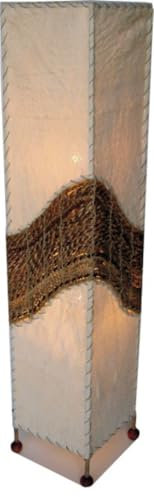 GURU SHOP Stehlampe/Stehleuchte, in Bali Handgemacht aus Naturmaterial, Kokosfaser - Modell Siam, Rattan, 100x20x20 cm, Stehleuchten