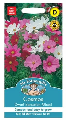 Mr Fothergill's 22494 Flower Seeds, Cosmos Dwarf Sensation Mixed