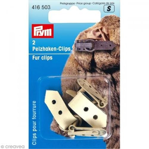 Prym Fur Clips, Metal, Beige, 2 Stück