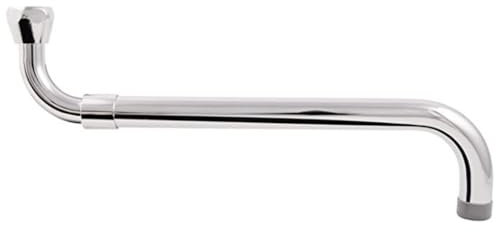 Schläfer 401010 | Ausziehbarer S-Auslauf für Wandarmatur - 300-500 mm - S-Rohrauslauf mit Strahlregler Neoperl - Schwenkbarer Auslauf für Wandbatterie - IG3/4 Überwurf - Messing in chrom