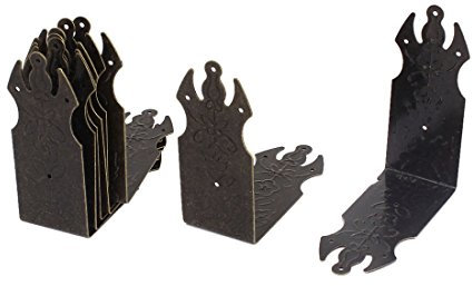 sourcing map Chest Box Corners Decor Angle Plates Brace Protectors 70x70mm 8pcs