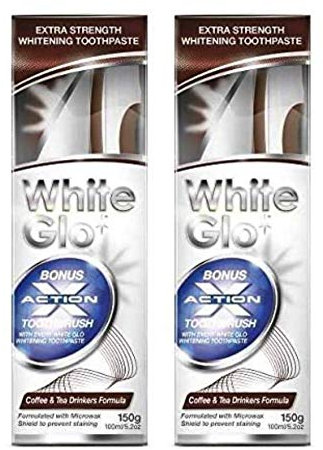 Weiß Glo Kaffee- Und Teetrinker Formel Whitening Zahnpasta 100Ml - Packung mit 2