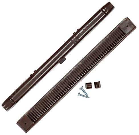 Ventana de 5 ranuras para goteo, 407 mm, color marrón para ventanas de doble acristalamiento y madera, reduce la condensación, humedad y vapor en ventanas totalmente ajustables (paquete de 5)