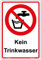 Schild Kein Trinkwasser Hinweisschild 300x200mm Hochformat, stabile Aluminiumverbundplatte 3mm stark