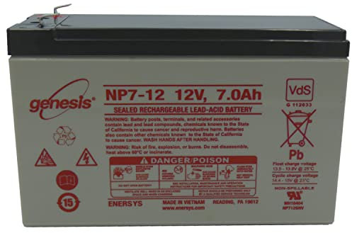 Hawker Enersys Genesis NP7-12 - Batteria al piombo, 12,0 Volt, 7,0 Ah con connettori da 4,8 mm