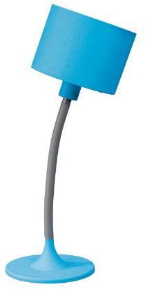 Massive Table Lamp – Table Lamps (Ambience, AC, E14, Blue, Grey, Fabric, Galvanized Steel, Metal, Synthetics, Bedroom, Living Room)