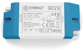 PFV Konstantspannungs-LED-Netzteil 8W, 12V | IP20 Schutzart | Kompakt, Effizient & Sicher, Trafo für LED-Beleuchtung