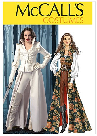 McCall's Patterns M6819 A5 6 - 8 - 10 - 12 - 14 Misses' Costumes, Pack of 1, White