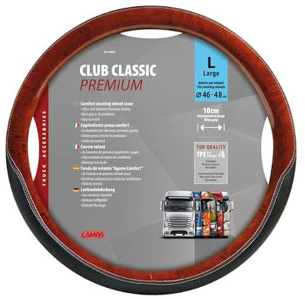 LAMPA 98903 Premium Club Steering Wheel Cover Classic L