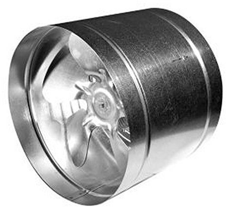 Automotive World Metal In line Duct Extractor Fan 200mm Air Flow Ventilator Industrial Fan WK200