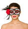 Deluxe Day Of The Dead Adult Halloween Masquerade Glitter Eyemask With Flower Fancy Dress Accessory