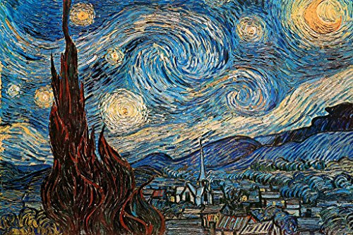 Sternennacht, ca. 1889 Oben Poster Print vON Vincent van Gogh, 61x91,4x61cm