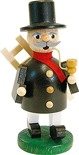 Richard Glässer Räuchermännchen Essenkehrer - 11 cm - Original Erzgebirge Räuchermann