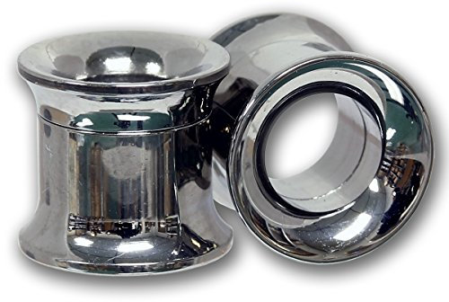 Pain-is-Art Double Flared Flesh Tunnel aus Chirurgenstahl 12,0 mm zum Schrauben Ohrschmuck Piercing
