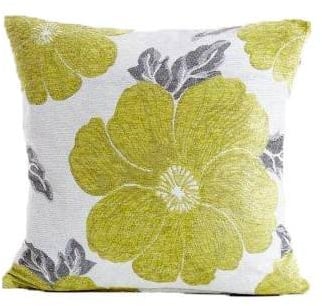 Ideal Textiles Alan Symonds Poppy Woven Chenille Cushion Cover, Lime, 45 x 45 Cm