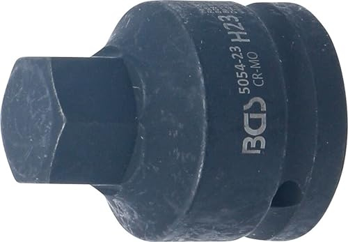 BGS 5054-23 | Kraft-Bit-Einsatz | Länge 55 mm | Innensechskant 23 mm | Antrieb Innenvierkant 20 mm (3/4) | Chrom-Molybdän-Stahl | max. 1882 Nm | für Hand- und Schlagschrauberbetrieb