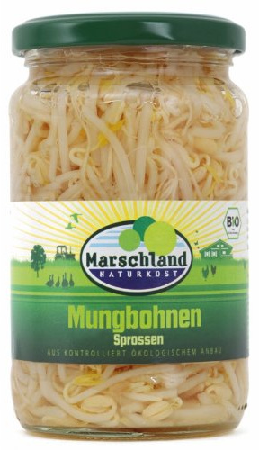 Marschland Mungbohnensprossen im Glas (330 g) - Bio
