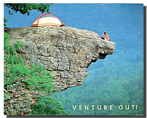 Venture Out. Cliff Klettern Motivational Kunstdruck Poster (16 x 20)