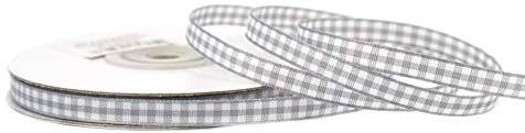 Creativery Karoband 6mm x 20m Grau