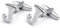 HONEY BEAR 1 Paar Herren Edelstahl Manschettenknöpfe Hochzeit Cufflinks Manschettenknopf Silber Buchstabe (J)