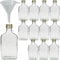 Viva Haushaltswaren Lot de 12 Bouteilles en Verre à schnaps Bouteilles 200 ML. Un Entonnoir