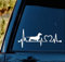 Bluegrass Decals K1025 Dackel Herzschlag Lifeline Monitor Aufkleber Weiß Vinyl Matt Realistisch Glitzer Hund Tier Fenster Auto Wand Aufkleber